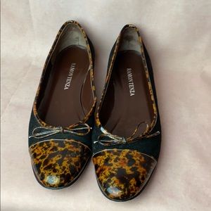 Ramon Tenza Black Suede Tortoise Shell Loafers